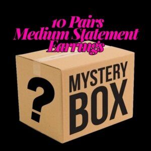 MYSTERY BOX 🎁 10 Pairs of Medium Statement Wood Earrings